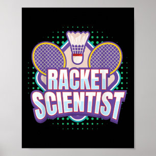 Affiche Scientifique de raquette de Badminton I Raquette d