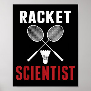Affiche Scientifique de raquette Drôle de badminton maman
