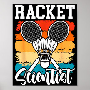 Affiche Scientifique de raquette - Joueur de badminton Ath