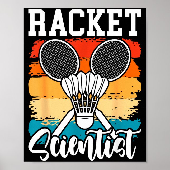 Affiche Scientifique de raquette - Joueur de badminton Ath (Devant)