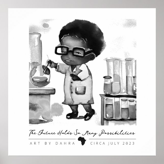 Affiche Scientifique noir (Devant)