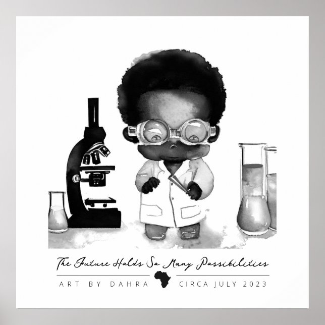 Affiche Scientifique noir (Devant)