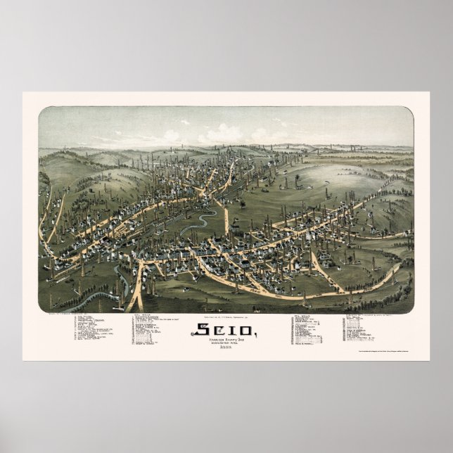 Affiche Scio, OH Carte panoramique - 1899b (Devant)