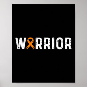 Affiche Sclérose Conscience du guerrier Mme Orange Ruban
