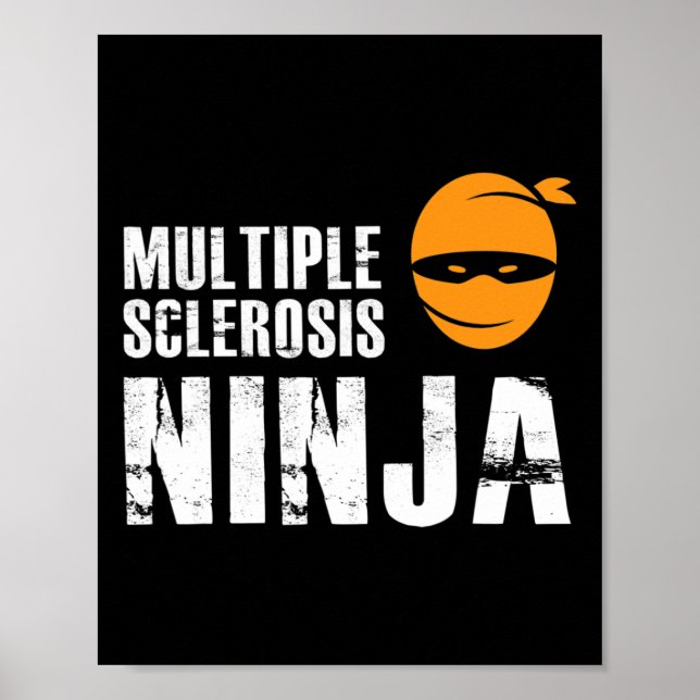 Affiche Sclerosis Ninja - Ms Support Awareness Fighter (Devant)