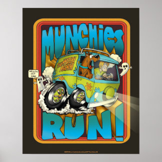 Affiche Scooby-Doo et Shaggy "Munchies Run !"
