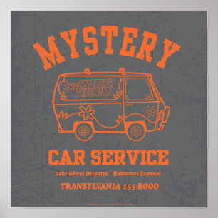 Affiche Scooby-Doo "Mystery Car Service" Graphique