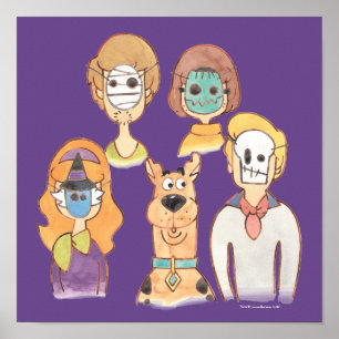 Affiche Scooby-Doo   Nos masques Halloween