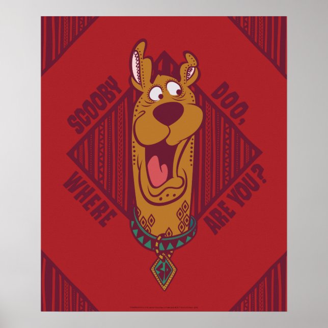 Affiche Scooby-Doo Où Êtes-Vous Graphique Tribal (Devant)