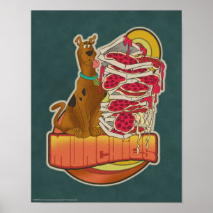 Affiche Scooby-Doo   Pile de Pizza "Munchies" Graphique