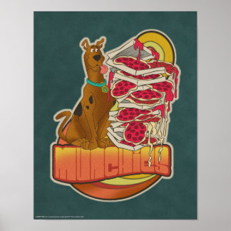 Affiche Scooby-Doo | Pile de Pizza "Munchies" Graphique