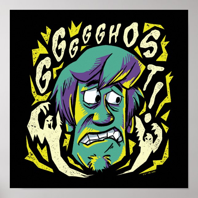 Affiche Scooby-Doo | Shaggy effrayée (Devant)