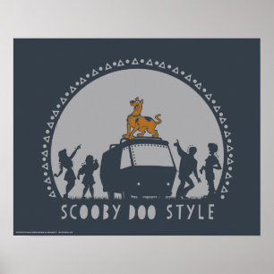 Affiche Scooby Doo Style Tribal Van Silhouette