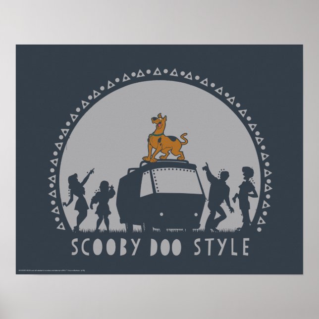 Affiche Scooby Doo Style Tribal Van Silhouette (Devant)