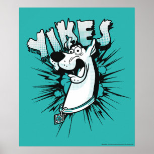 Affiche Scooby-Doo "Yikes !" Graphique demi-ton