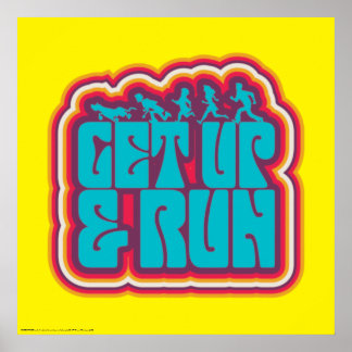 Affiche Scooby et le graphique "Get Up & Run"