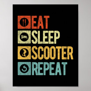 Affiche Scooter Funky Stunt Scooter Rider Scooter Tricks R