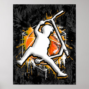 Affiche Scooter Retro - Stuntscooter - Kick Stunt Scooter