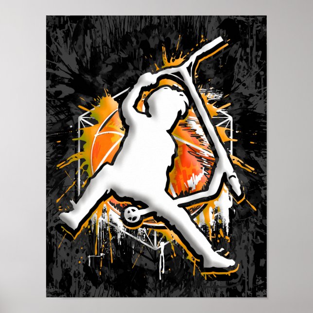 Affiche Scooter Retro - Stuntscooter - Kick Stunt Scooter (Devant)