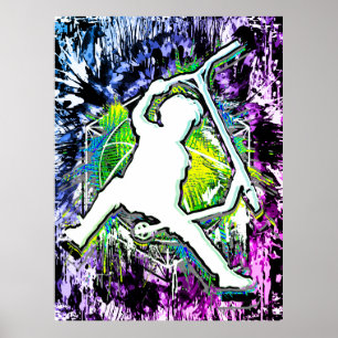 Affiche Scooter Retro - Stuntscooter - Kick Stunt Scooter