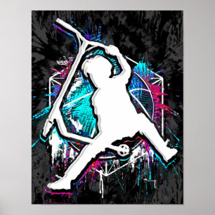 Affiche Scooter Retro - Stuntscooter - Kick Stunt Scooter