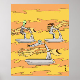 Affiche Scootering with the Wind Riders