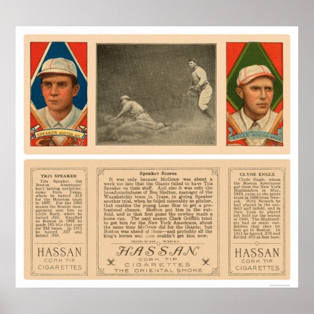 Affiche Scores du président Red Sox Baseball 1912 (Devant)