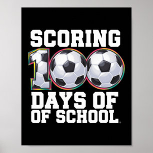 Affiche Scoring 100 Jours De Football Scolaire Enfants Étu