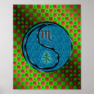 Affiche Scorpio & Chèvre d'eau