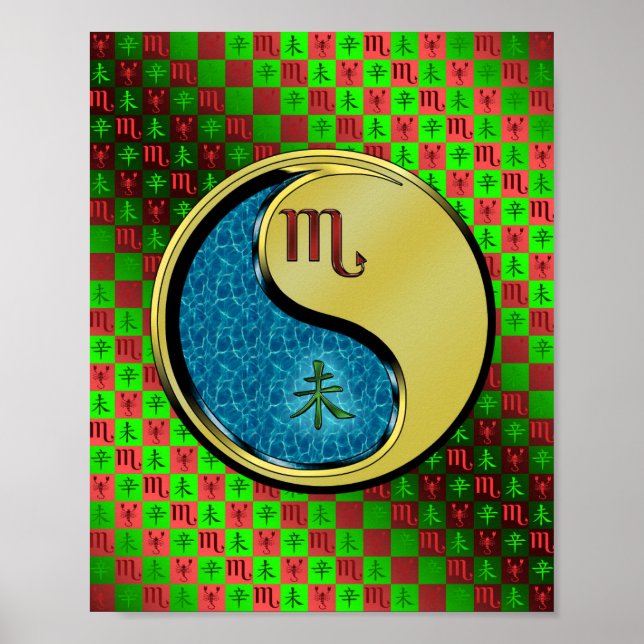 Affiche Scorpio & Chèvre métallique (Devant)