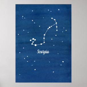 Affiche Scorpio Constellation Night Sky