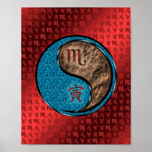 Affiche Scorpio & Earth Tiger