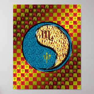 Affiche Scorpio et singe du feu