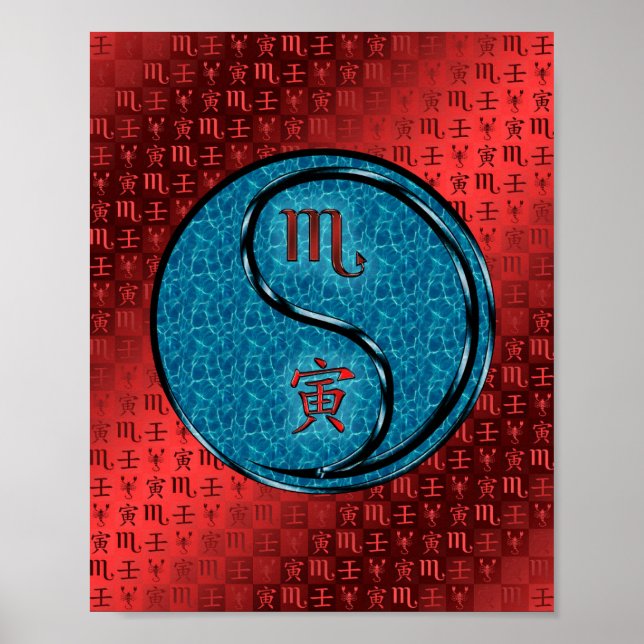 Affiche Scorpio et tigre d'eau (Devant)