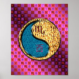 Affiche Scorpio & Fire Rooster