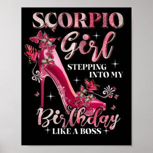 Affiche Scorpio Girl Entrant Dans Mon Anniversaire Comme U