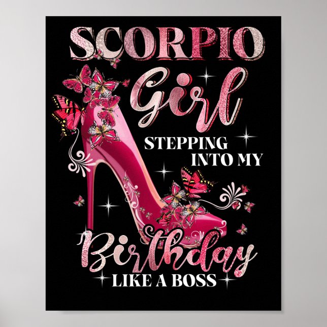 Affiche Scorpio Girl Entrant Dans Mon Anniversaire Comme U (Devant)