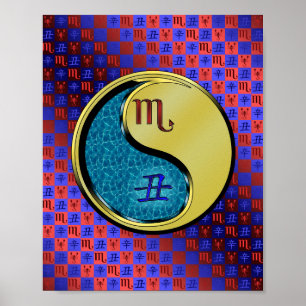 Affiche Scorpio & Ox métallique