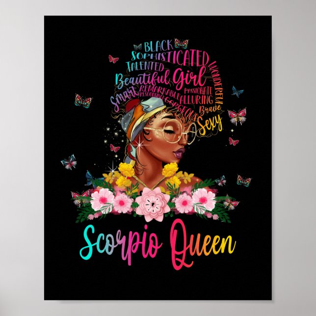 Affiche Scorpio Queen Black Women Persistent Belle (Devant)