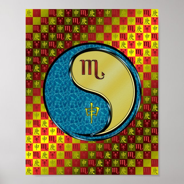 Affiche Scorpio & Singe Métal (Devant)