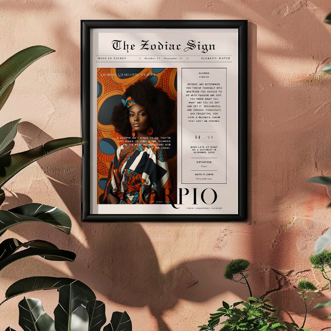 Affiche Scorpio | Zodiac Astrologie Photo Journal (Créateur téléchargé)