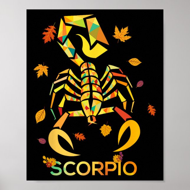 Affiche Scorpio Zodiac Fall Scorpion Anniversaire (Devant)