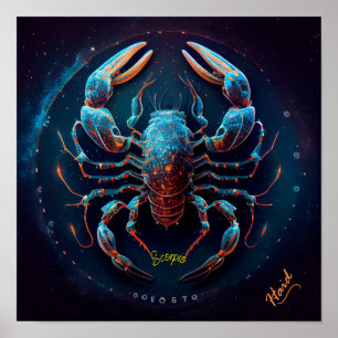 Affiche Scorpio Zodiac Sign - AI