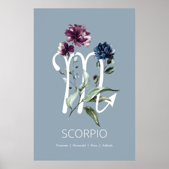 Affiche Scorpio Zodiac Star Sign Art Print (Devant)