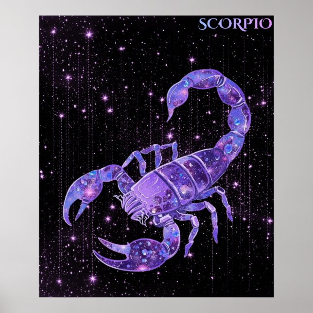 Affiche Scorpion Céleste – Art Astrologique (Devant)