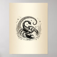 Scorpion Croissant Lune Astrologie Zodiac Scorpio