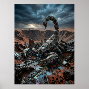Affiche Scorpion Mécanique Ruine du Désert