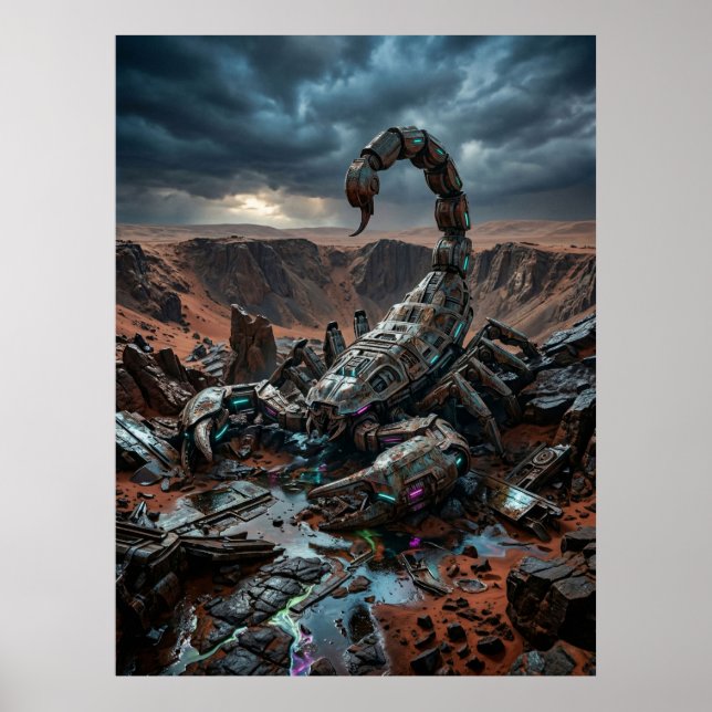 Affiche Scorpion Mécanique Ruine du Désert (Devant)