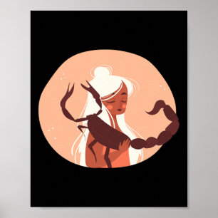Affiche Scorpion Noël Zodiaque Horoscope Astrologie 