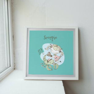 Affiche Scorpion Whimsical Girl & Scorpion
